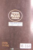 Maag-Maag Zurich, SH45 SH75C, Gear Testing Machine, Operations Manual Year (1953)-SH45-SH75C-01